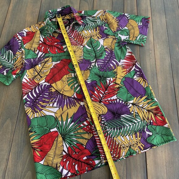 Good Vibes Drill Clothing Hawaiian Short Sleeve Button Up Shirt Mens Small (L8) - Picture 7 of 10